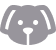 Simplified dog illustration in gray